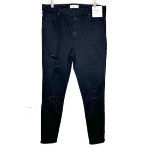 Abercrombie & Fitch The Super Skinny High Rise Jean In Black